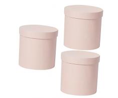 Healifty 3Pcs Scatola Di Imballaggio Scatola Bouquet Contenitori Di Stoccaggio Alla Rinfusa Carta Imballaggio Kraft Scatola Di Fiori Rotonda Scatole Regalo Con Coperchi Per Fiori