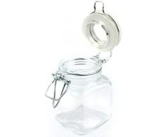 STOCK 72 PEZZI Barattolo barattoli in vetro con chiusura ermetica portaconfetti 80 ml