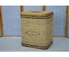 CESTO PORTABIANCHERIA VIMINI RATTAN BANANO CM 39X50X60H