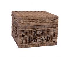 Vintage Line - Cassapanca New England in rattan naturale