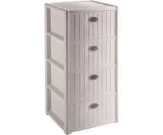 Stefanplast Cassettiera Elegance 4 cassetti, bianco