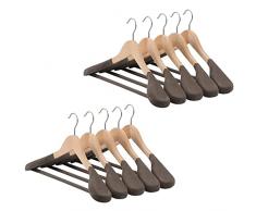 Appendini Appendiabiti Leggeri, Appendiabiti in Legno massello a Spalla Larga, Appendiabiti Senza Cuciture Antiscivolo per la casa per Cappotti, Abiti, Pantaloni Minimalista