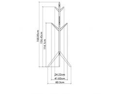 Appendiabiti in Legno Massiccio Creative Floor Type Appendini Appendiabiti Multistrato Appendiabiti semplici Appendiabiti Supporto a Quattro Angoli (Colore : Colore del Miele)