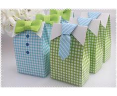 Kingsley 20pz Bow Tie + 20pz Cravatta Bomboniere Matrimonio Scatole Ambito Sposo Porta Confetti Segnaposto Regalo per Compleanno Battesimo Partito Regalo
