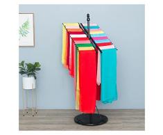 pujindu Portasciarpe Indipendenti, Tipo Pavimento Sciarpa Rack Multipurpose Organizer, Applicabile Ai Negozi di Abbigliamento E alle Famiglie (Colore : Nero, Taglia : 50x170cm)