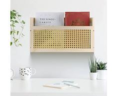 CPROSP Portariviste da Parete 44*24*10 cm Portagiornali Pensile in Legno