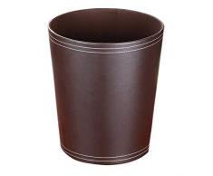 KOKIN Pattumiera Classica In Pelle, Cestino Gettacarte Creativo, Cestino Per Ufficio, Casa E Hotel Di Alta Classe, Cestino Gettacarte Per Ufficio (nero) / Brown
