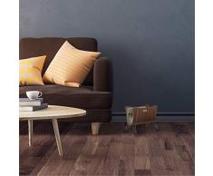 Relaxdays Portariviste da Terra in Legno curvato, Porta-giornali in Design Moderno con Manici, Marrone, HxLxP 30x37x25 cm