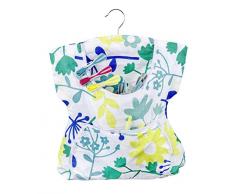 Wenko Abito Portamollette per Ca. 125 Mollette, Cotone, Metallo Cromato, Acciaio, 1 x 45 x 33 cm, Multicolore