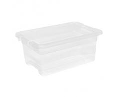 keeeper Box Contenitore con Coperchio e Chiusura a Scatto, 29,5 x 19,5 x 12,5 cm, 4 L, Cornelia, Trasparente