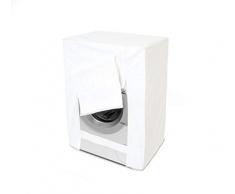 GEMITEX Coprilavatrice Impermeabile E Antimacchia Gemma con Cerniera Misura, Bianco, per Rivestire Proteggere E Mascherare La Lavatrice, 80 x 60 x 60 cm, Multicolore, 1 unità (Confezione da 1)