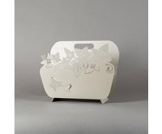 ARTI E MESTIERI Portariviste moderno in ferro in metallo Edera Sabbia