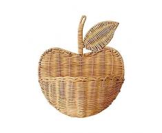 Cestino da appendere realizzato a mano in vimini intrecciato a mano per bambini, cestino in rattan, ecologico, decorazione per la casa