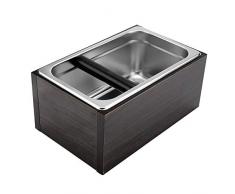 Scatola da caffè con manico in acciaio inossidabile con manico per cestino per Marc Contenitore per caffè Contenitore per immondizia per macchina da caffè