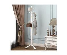 HDNCJFLEQ Appendino da Terra Appendiabiti da Terra in Legno massello con 9 Ganci e Telaio treppiede per Cappotti, Cappelli, Borse, Borse, Ingresso, corridoio Appendino da Terra Camera