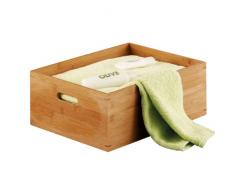 Zeller 13341 Cesto Contenitore, Bambú, Beige, 40x30x14 cm