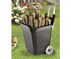 Bama KART, Carrello con ruote per i lavori da giardino, capacità di 76 lt., colore: Cacao