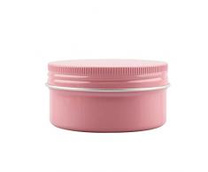 ZEOABSY 20 Pezzi 50 ml Rosa Barattoli di alluminio Scatola Alluminio a Vite Vasetti Rotondo per DIY Candele Cosmetico Caramella Gadget Balsamo Labbra con 1 Etichette e 5 Cucchiaio