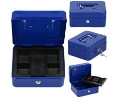 SPRINGOS Cassetta portavalori chiudibile con chiave Sparbox 20 x 9 x 16 cm Safe