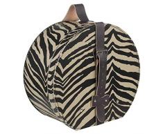 LIERYS Cappelliera Zebra Donna/Uomo - Made in The EU Scatola per Cappelli Custodia Estate/Inverno - Taglia Unica Beige