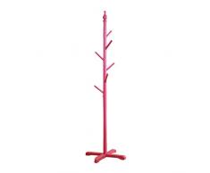 ZX-appendiabiti A Pavimento Legno Massiccio Appendini Camera da Letto Portapacchi Multifunzione (Colore: Rosa) (Color : Pink)