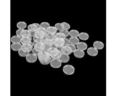 OULII 100 pz 27mm scatola di plastica Coin Holder capsule contenitore moneta cassa rotonda