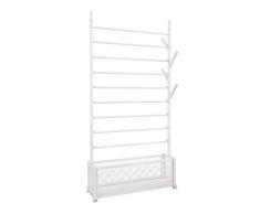 rastrelliera per Nastri per Uso intensivo in Metallo Scaffale Porta Sciarpe - Lunghezza 70/90 cm, Indipendente Carta da Regalo/Nastro/Tessuto Espositore per fioristi (Color : White, Size : Length-