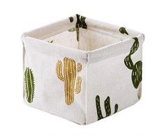 yibuf Scatola di Cartoleria da Scrivania in Cotone E Lino con Custodia in Rattan, Cassettiera, Cosmetici, Varie Scatole di Immagazzinaggio-3