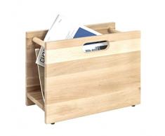 HAKU Möbel Portariviste, legno massello, faggio cotto a vapore, L 40 x P 21 x A 30 cm