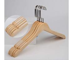nobrand Appendini in Legno, Appendiabiti in Legno Massello, Antiscivolo per Bambini, Vestiti Laccati, Appeso in Legno di Colore 32 * 1,2 Cm