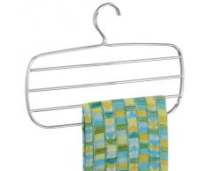 InterDesign Axis Portasciarpe Orizzontale, Metallo, Argento, 34.5x22.5x1 cm