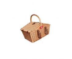OPYTR Borse da Picnic Cestello da Picnic Intrecciato Bamboo Cestello da Picnic Cesto Isolante for Quattro Persone, immagazzinaggio a Picnic Domestico Forniture con stoviglie Viaggiare in Campeggio