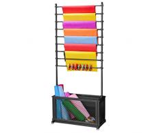 LILANAI in Piedi Portasciarpe per Armadio, Sim Stretto Portafogli Organizzatore Cintura, con Ruote Girevoli, per Soggiorno/Camera da Letto, Facile da Installare (Color : Black)