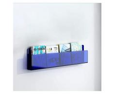 GARMEC Scaffali Acrilici Multicolore 24/32 Pollici, Libreria Galleggiante a Parete for Bambini e Adulti, Portariviste for Scaffale a Parete (Color : Blue, Size : L24xW2xH6IN)