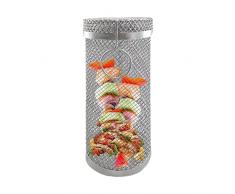 Cestino per grigliare rotante,Cestino di rotolamento del cestello della griglia del cilindro della rete metallica,Regalo per pentole da campeggio per picnic per papà ( Color : 7.87 inch , Size : 3pcs
