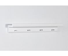 Wink design, Springfield, Mensola con gancio per chiavi, Bianco, multicolore, legno