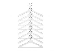 Ikea - Gruccia in legno Boomerang, 8 grucce appendiabiti in legno massiccio, colore: Bianco