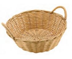 Paderno 42948-23 Cesto Pane Tondo con Maniglie, 23 cm, Polyrattan