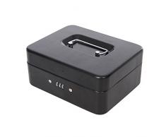 Silverline 732370 Petite - Cassetta portavalori con combinazione a 3 cifre, colore: nero