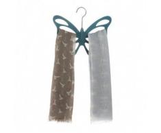 Butterfly porta-sciarpe/foulard, colore: foglia di tè