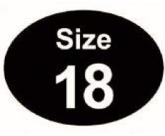 Price stickers taglia 18-100 adesivi 29 x 40mm adatto per appendini