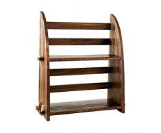 ZXH Portariviste in Legno Massiccio A più Colonne Portariviste Holder Storage Rack Giornale Landing Documento di Stampa Rack Vintage Design per Volantini Documenti Lettere e Notepads