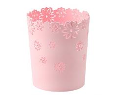 Cestino per la carta, cestino della carta fokom Vintage Ufficio Spazzatura Trash Bin Cestino senza coperchio della S, PP, Rosa, s