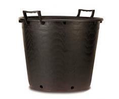 EuroStore07 MASTELLO MASTELLONE LT 130 ø cm.70x51h con Fori nel Fondo Piante Nero FER 282512