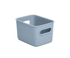 TATAY Cestino Portaoggetti Baobab, 1,5L di Capacita, Polipropilene, Senza BPA, Blu, Dimensione 12,5 x 16,4 x 10 cm