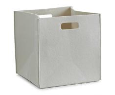 Zeller, Cesto portaoggetti Rettangolare in Feltro, Beige