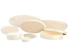 Rayher 62390000 - Scatola ovale, in legno, 20 x 12 cm