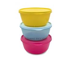 Tupperware Ciotole Multiple Salvafreschezza Frigo set da 3 pz 1.5 L S.S.Bowl Set perfetto per conservare cibo, trasportarlo salva spazio