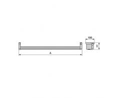 Emuca 5068362 Asta Appendiabiti per Armadio/Guardaroba con Luce LED a Pile e Sensore di Movimento, Lunghezza 558-408mm