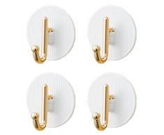 Durdiiy Ganci Portasciugamani Ganci Adesivi Ganci Appendiabiti Appendi Accappatoio Bagno Ganci adesivi bagno Appendini Adesivi Autoadesivo Forte, Impermeabile per Bagno Cucina Porta (bianco)